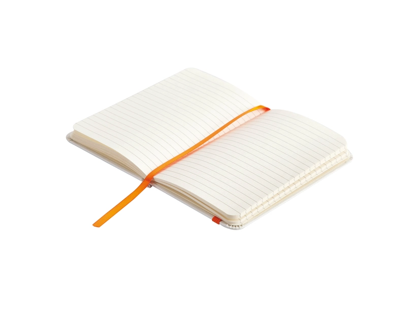 Notes pomagańczowo biały z nadrukiem, pomarańczowy/biały 