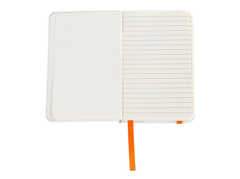 Notes pomagańczowo biały z nadrukiem, pomarańczowy/biały 