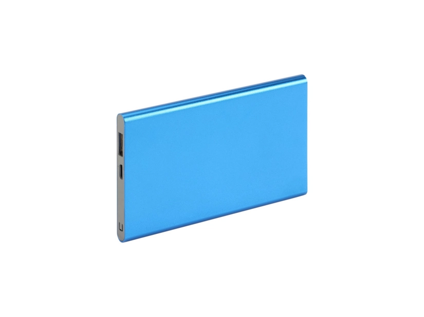 Smukły oraz elegancki power bank - niebieski