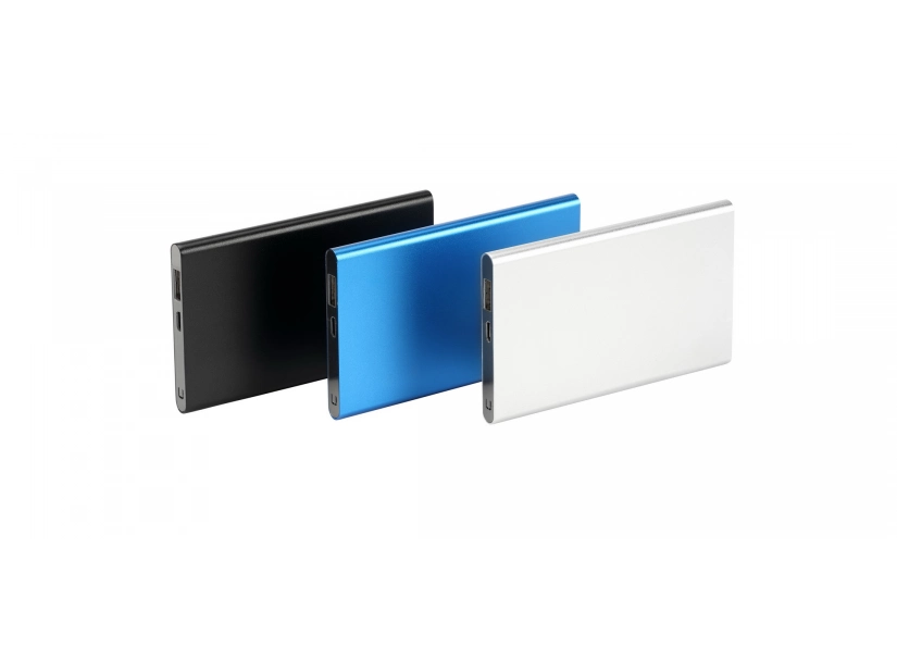 Smukły oraz elegancki power bank - niebieski