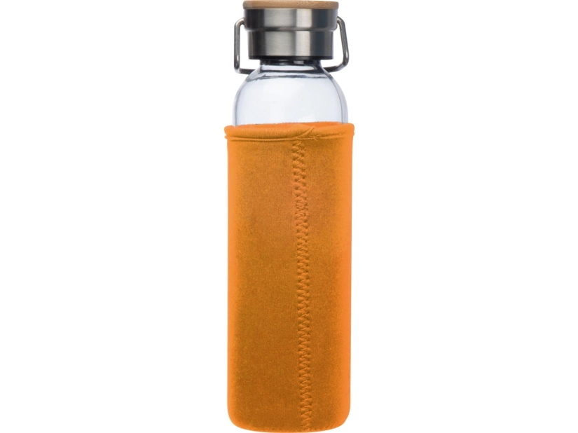 Szklana butelka w pomarańczowym etui 600ml