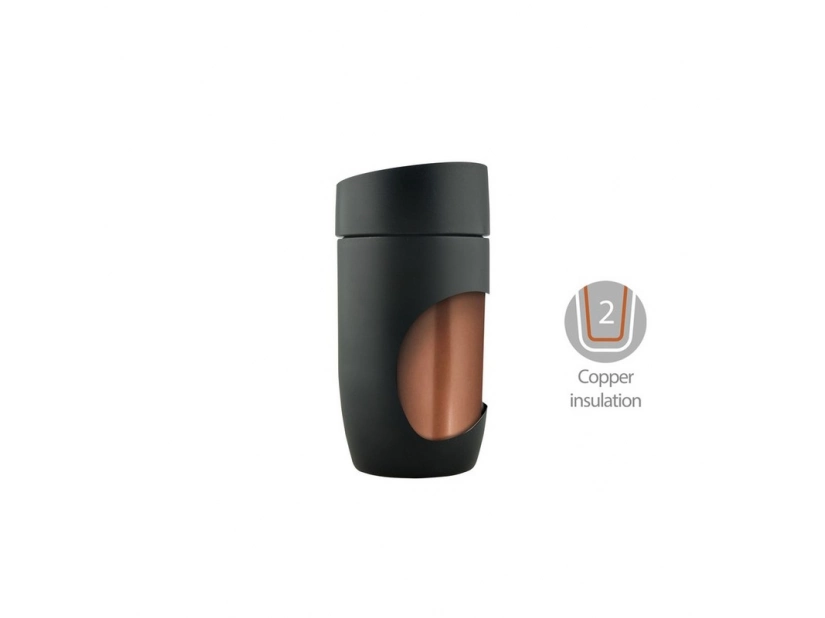 Kubek 300 ml z miedzianą izolacją próżniowa, biały