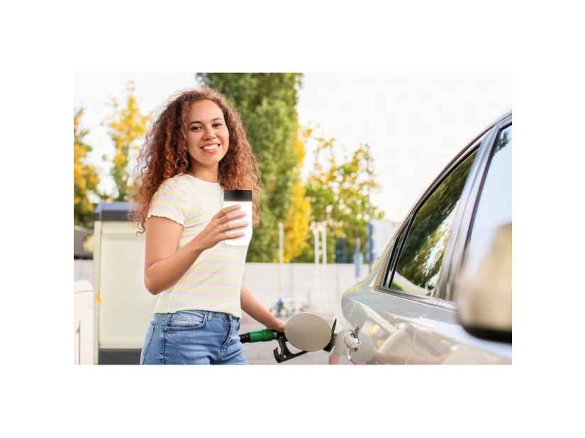 Kubek 300 ml z miedzianą izolacją próżniowa, biały