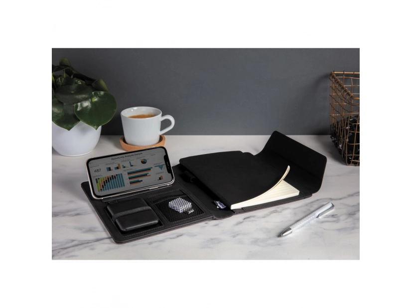 Teczka konferencyjna A5 z notatnikiem i bezprzewodowym power bankiem 5000mAh