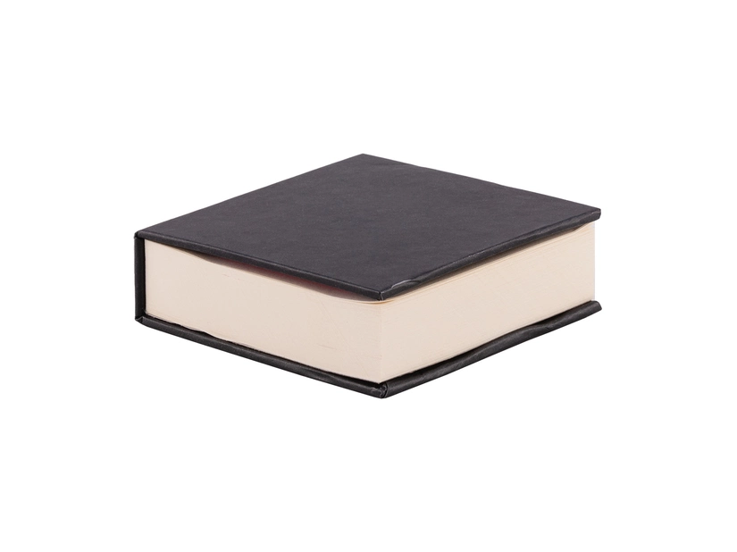 Czarny blok karteczek z logo – 200 szt., ekologiczny