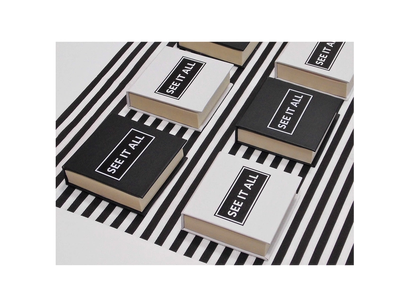 Czarny blok karteczek z logo – 200 szt., ekologiczny