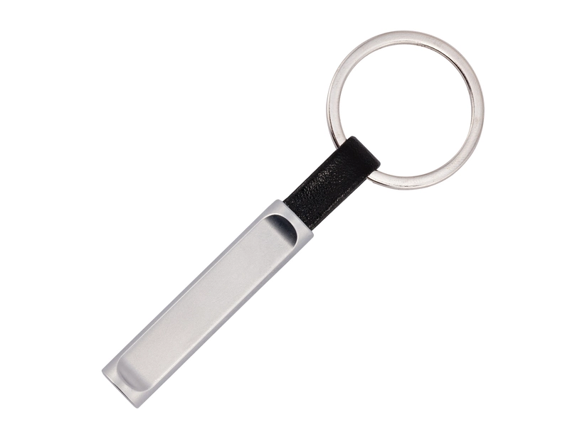 Brelok reklamowy z grawerem logotypu, srebrny 
