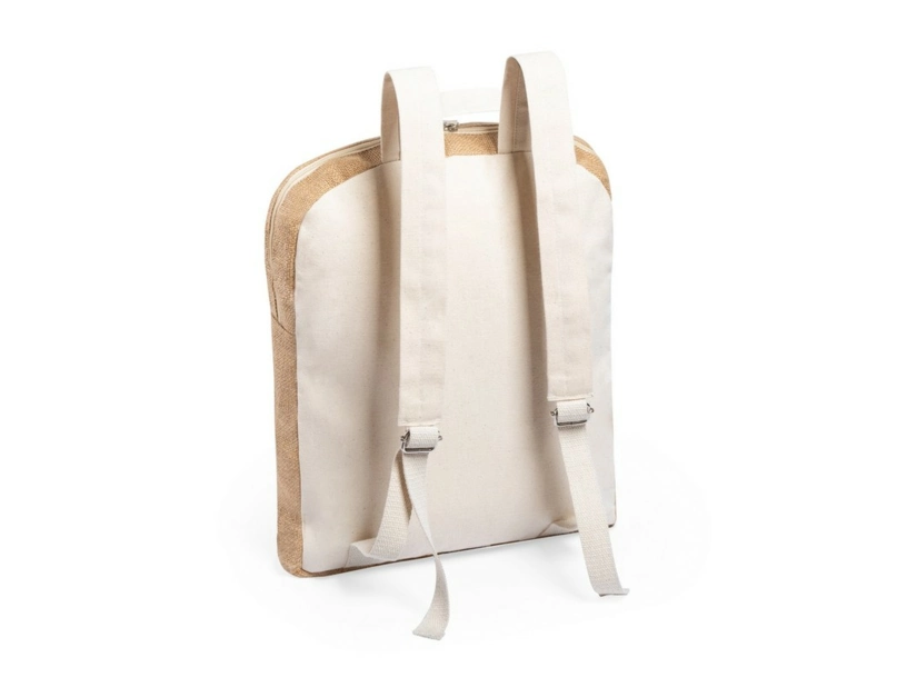 Plecak z juty z bawełnianymi elementami