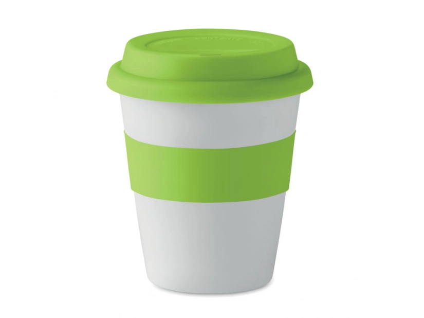 Zielony kubek ekologiczny z łuski kukurydzianej