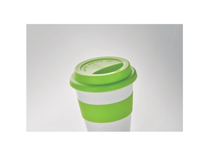 Zielony kubek ekologiczny z łuski kukurydzianej