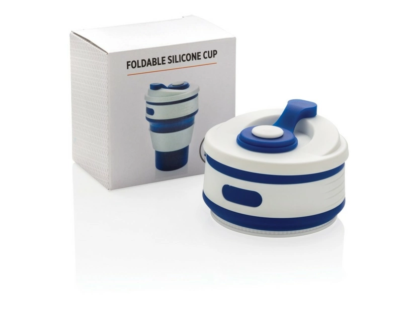 Składany kubek podróżny 320 ml, niebieski