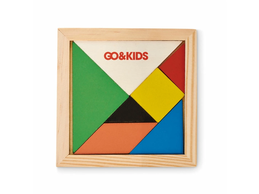 Drewniane puzzle Tangram