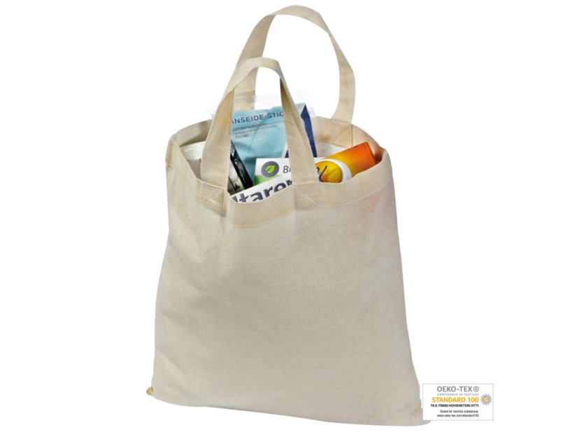 Mała torba bawełniana, krótkie uchwyty