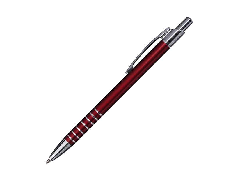 Bordowy długopis metalowy z grawerem logo – aluminium