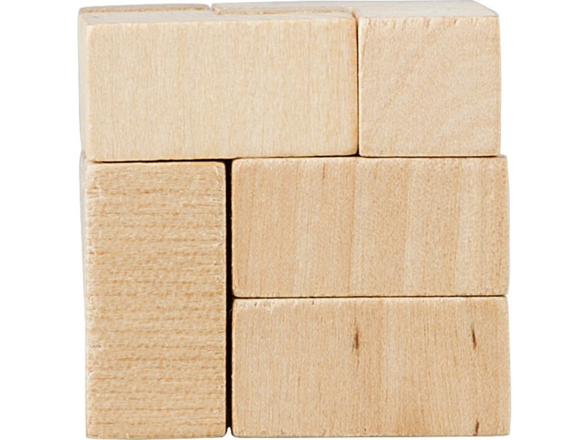 Drewniana układanka w bawełnianym woreczku