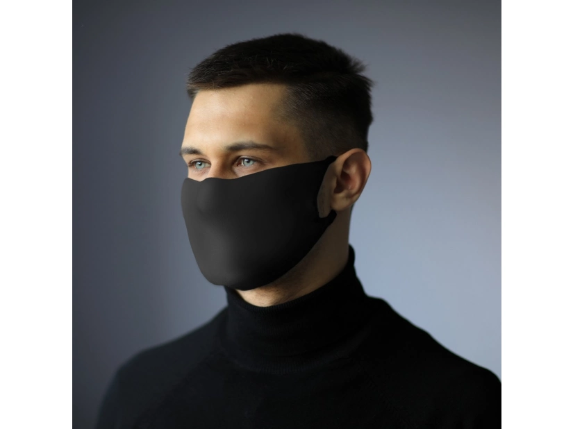 Maseczka ochronna wielorazowa z miejscem na filtr i jonami srebra