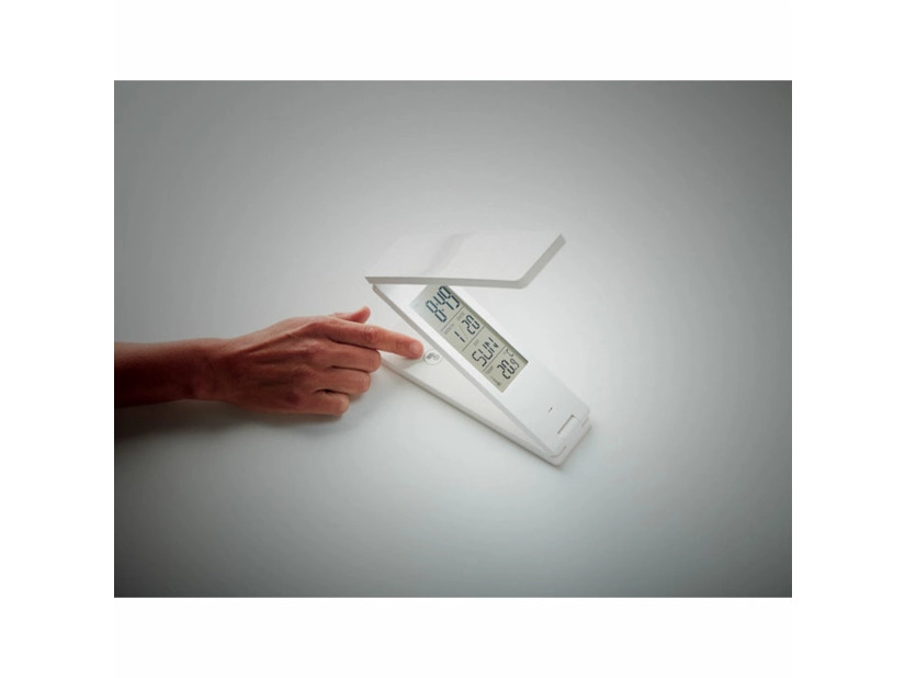 Lampka biurkowa i stacja pogody Zeta