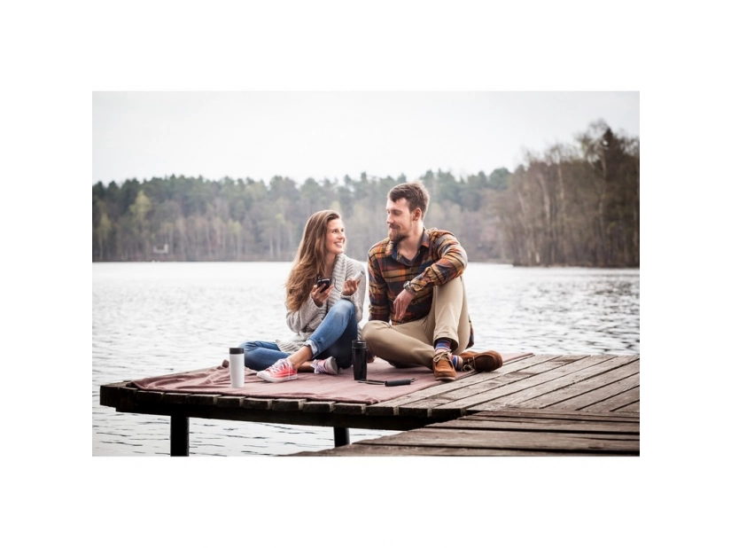 Kubek podróżny 400 ml, biały +leakproof