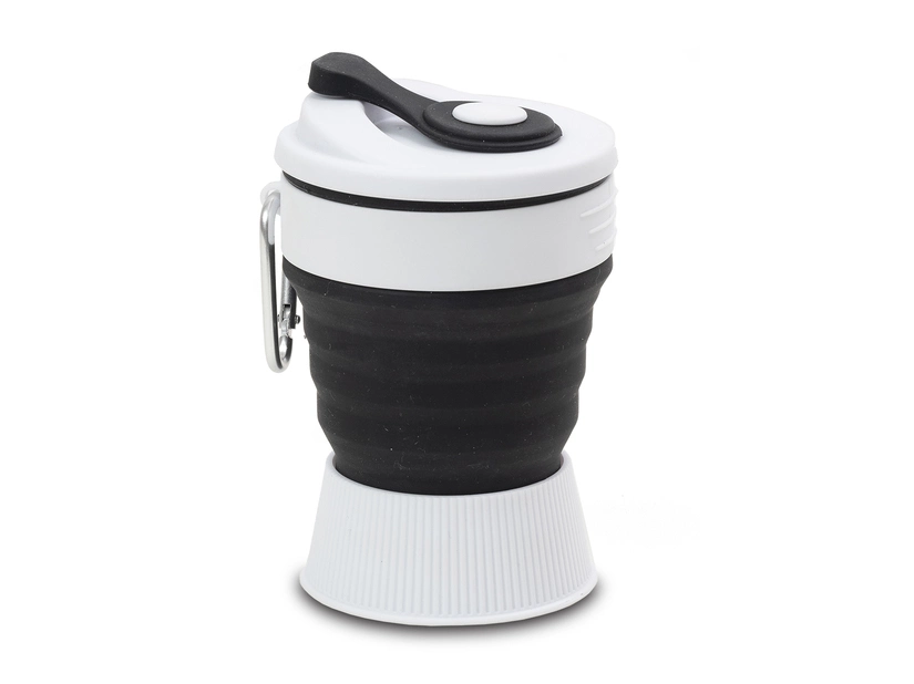 Składany kubek silikonowy 350ml Flexi, czarny