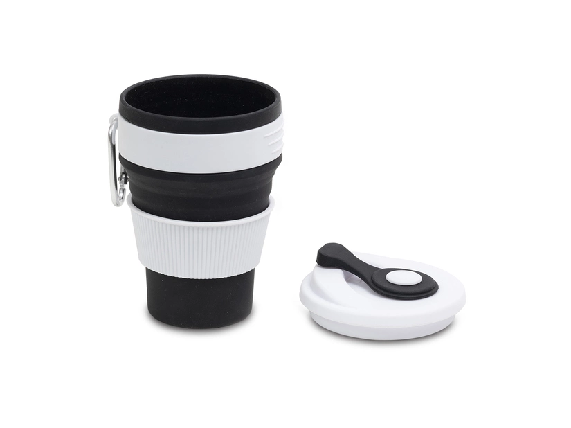 Składany kubek silikonowy 350ml Flexi, czarny