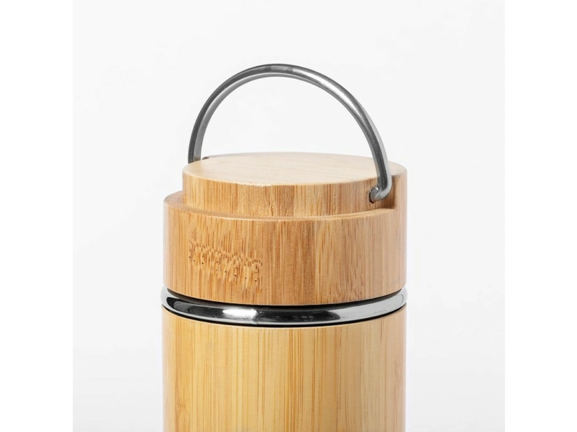 Butelka termiczna bambusowa 400 ml z sitkiem