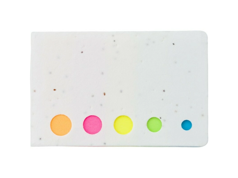 Karteczki samoprzylepne w okładce z papieru z nasionami