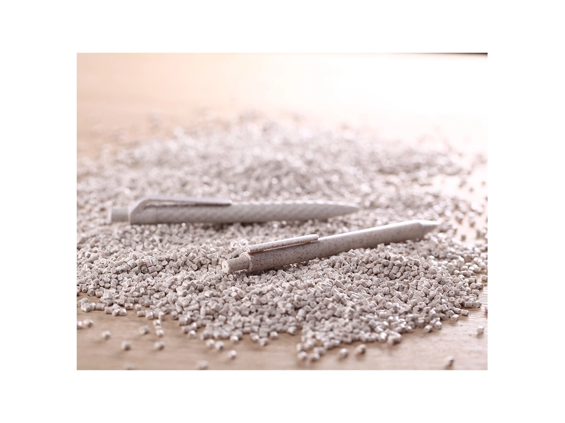 Niebieski długopis eko ze słomy pszenicznej z logo