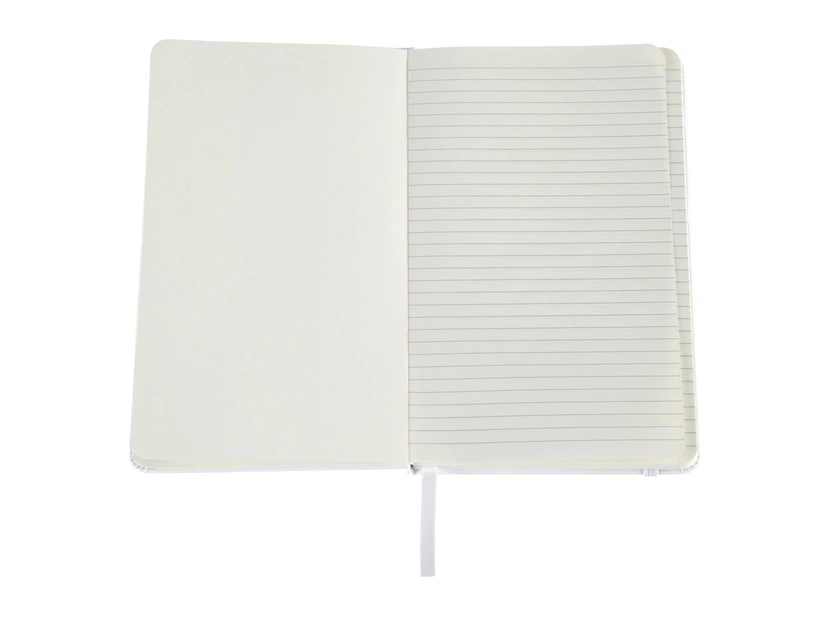 Notatnik Carmona 130x210/80k linia, biały/biały 