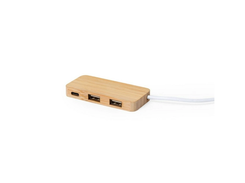 Bambusowy hub USB 2.0 z USB typu C
