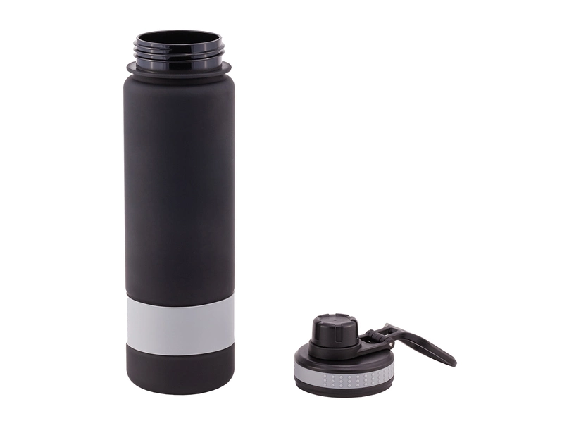 Bidon Facile 900 ml, szary/czarny 