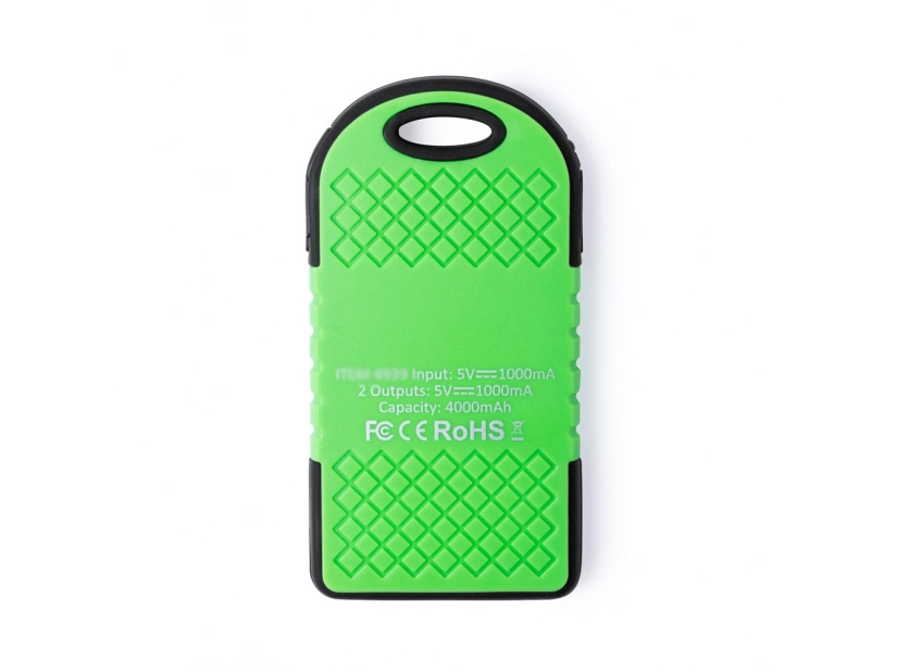 zielony power bank panel słoneczny