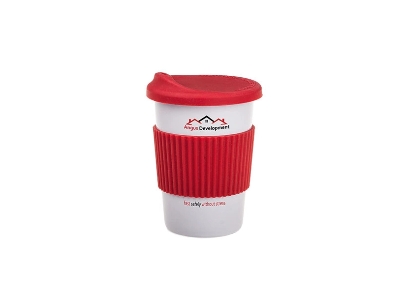 Kubek reklamowy Play&Go 320 ml, biały