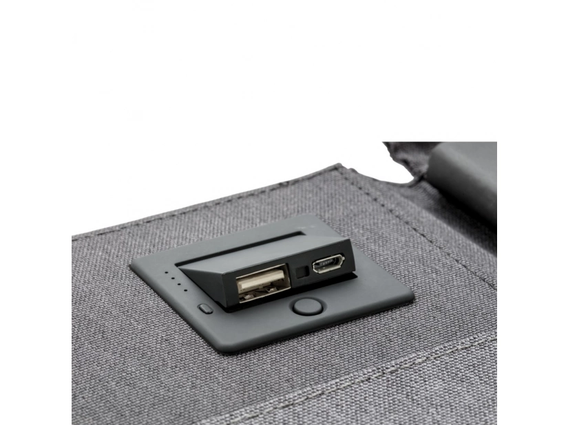 Teczka z power bankiem bezprzewodowym 4000mAh 5W, notatnik A4