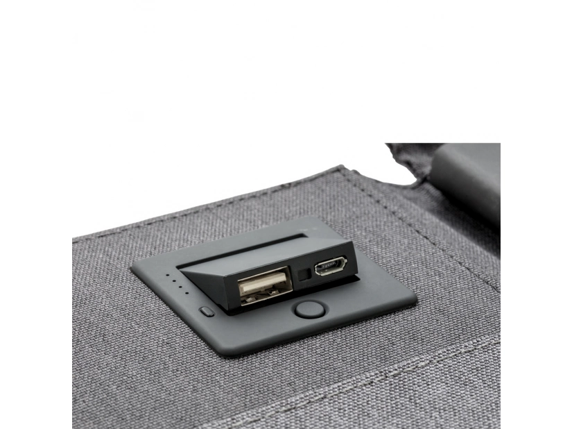 Teczka z power bankiem bezprzewodowym 4000mAh 5W, notatnik A4