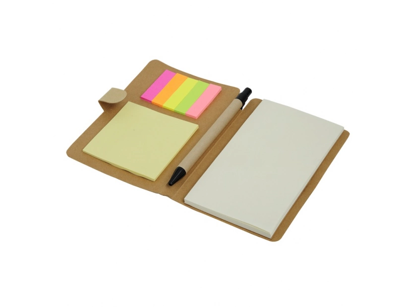 Notes 80x140/50k gładki Tree z długopisem, brązowy 