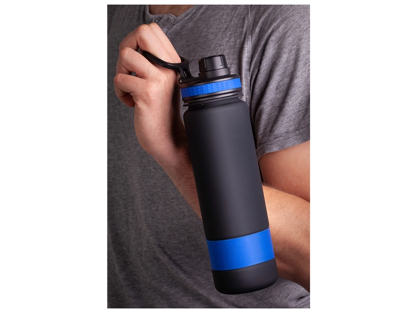 Bidon Facile 900 ml, niebieski/czarny 