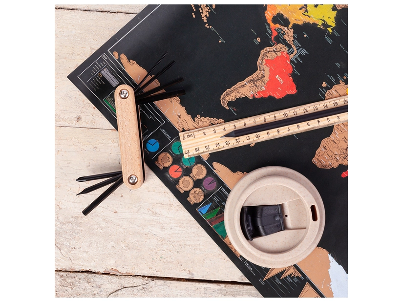 Dwuściankowy Kubek ekologiczny Wheaty 350ml, czarny 