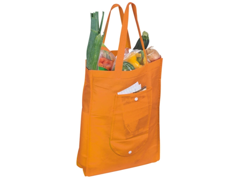Składana torba na zakupy non-woven, pomarańczowa