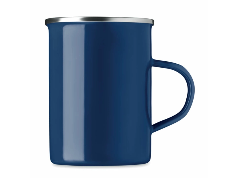 Metalowy emaliowany kubek Silver