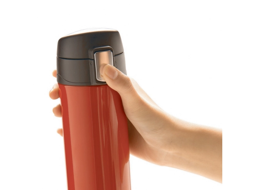 Kubek termiczny z nadrukiem, klasa termiczna: 3, czerwony