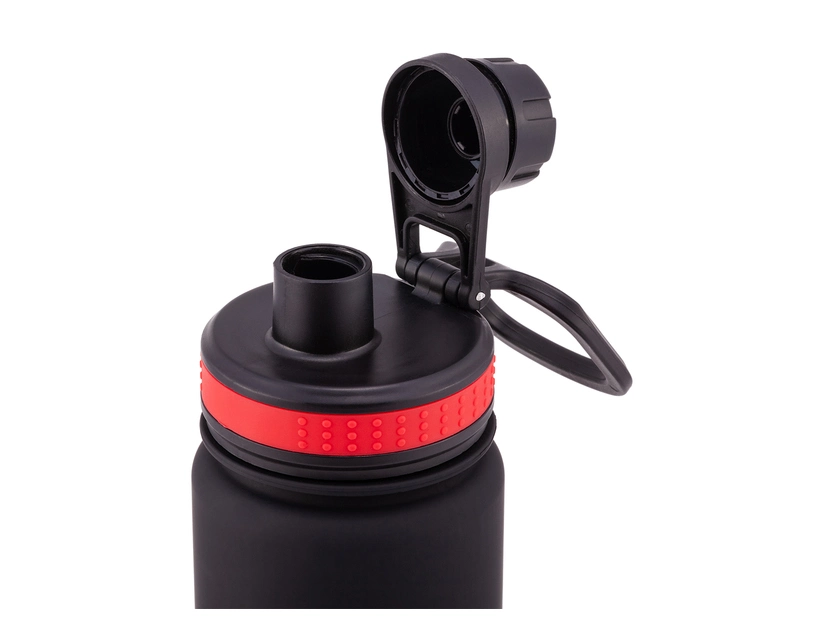 Bidon Facile 900 ml, czerwony/czarny 