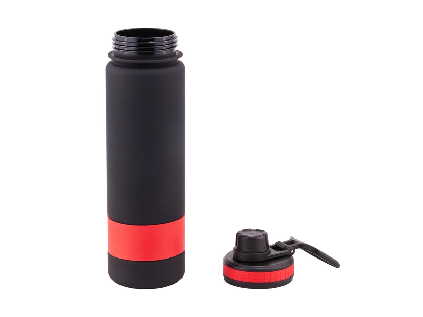 Bidon Facile 900 ml, czerwony/czarny 