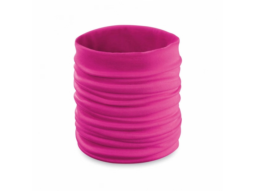 Komin koloru fuksji dla dzieci z nadrukiem logo, osłona na twarz i szyję, rozmiar dziecięcy