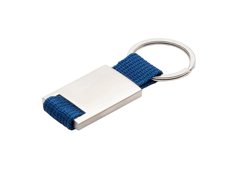 Brelok metalowy Courtly, niebieski/srebrny 