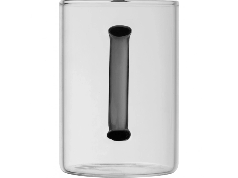 Reklamowy szklany kubek z czarnym uchiem do nadruku 250 ml