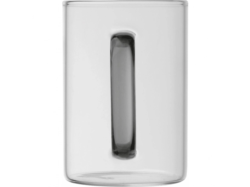 Reklamowy szklany kubek z czarnym uchiem do nadruku 250 ml