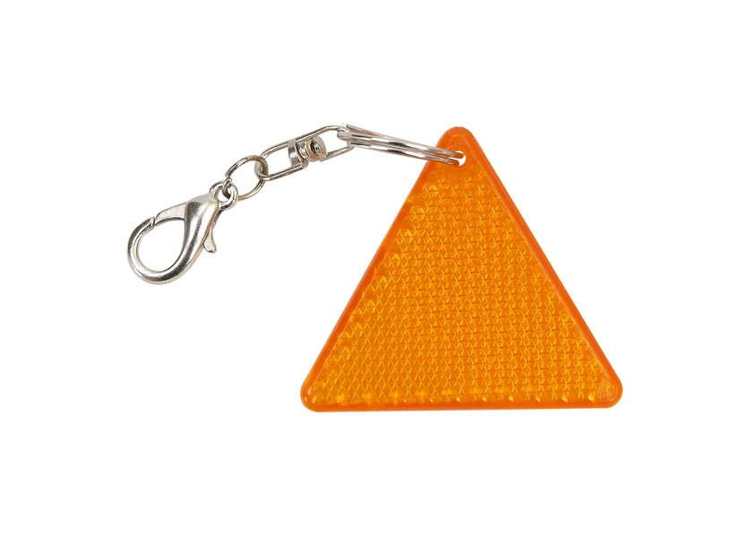 Brelok odblaskowy Seguro pomarańczowy z karabińczykiem