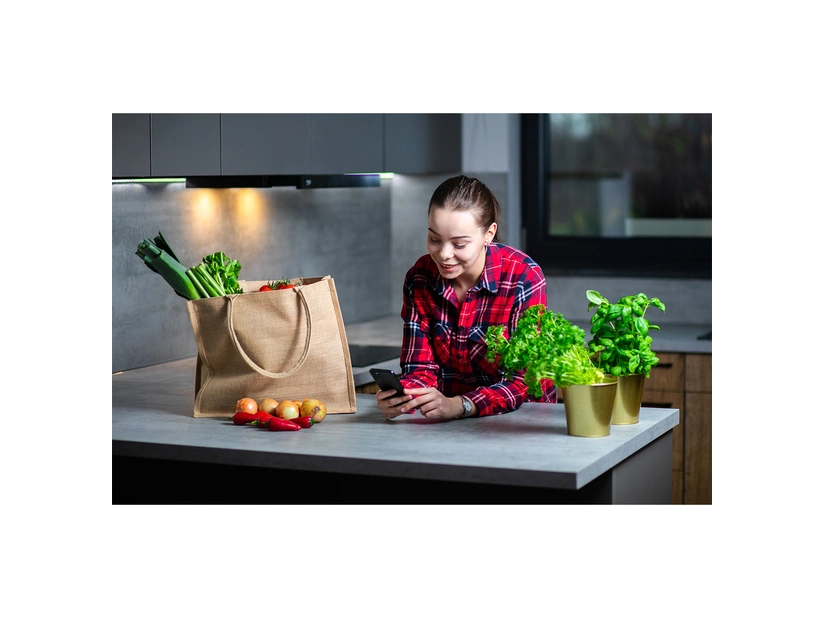 Torba na zakupy z juty Natural Shopper, beżowy