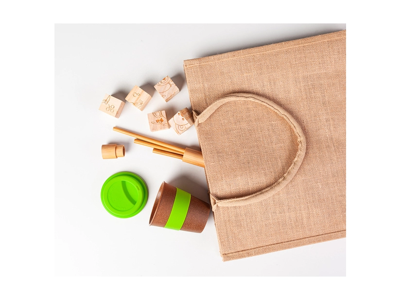 Torba na zakupy z juty Natural Shopper, beżowy