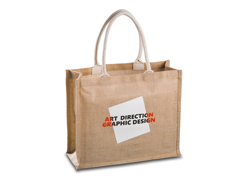 Torba na zakupy z juty Natural Shopper, beżowy